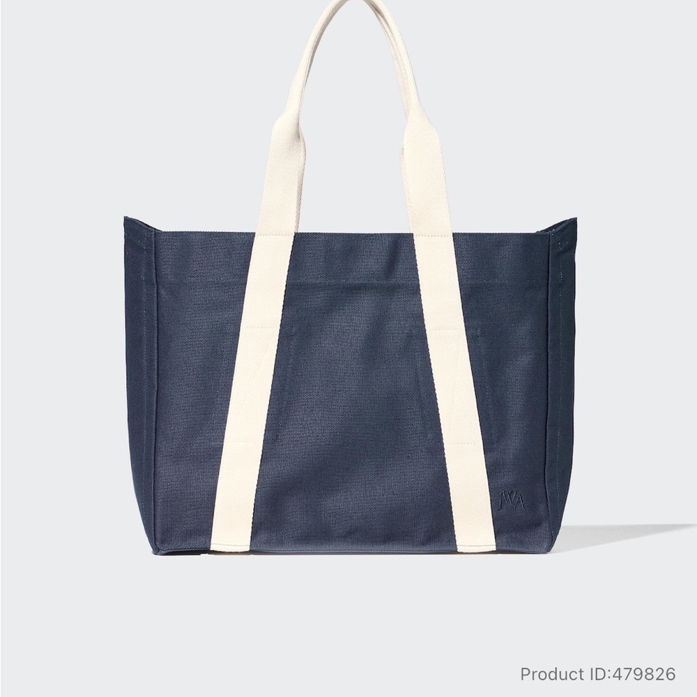 NWT uniqlo x JW Anderson Navy Blue Canvas Tote
